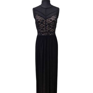 Black Lace Evening Gown