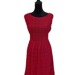 Hazel Crocheted Red Dress