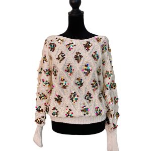 Anthropologie Lara Sequined Sweater